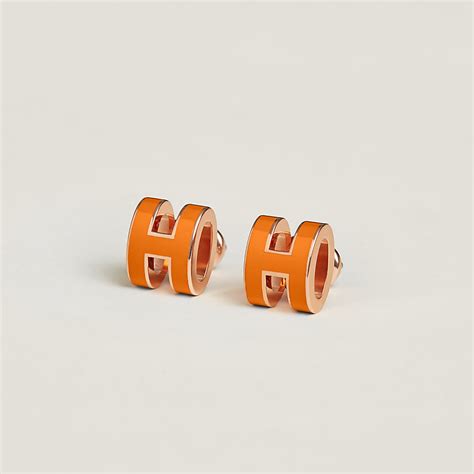 mini pop h earrings hermes.